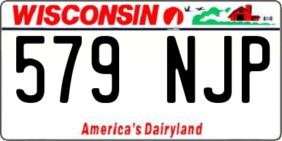 WI license plate 579NJP