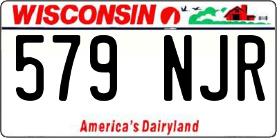 WI license plate 579NJR