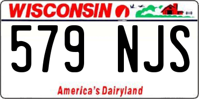 WI license plate 579NJS