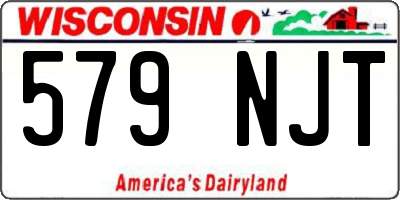 WI license plate 579NJT
