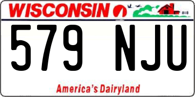 WI license plate 579NJU