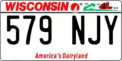 WI license plate 579NJY