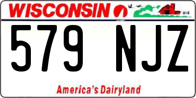 WI license plate 579NJZ