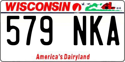 WI license plate 579NKA