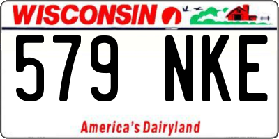 WI license plate 579NKE