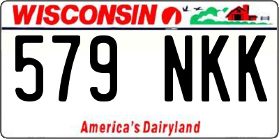 WI license plate 579NKK