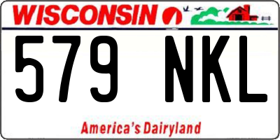 WI license plate 579NKL