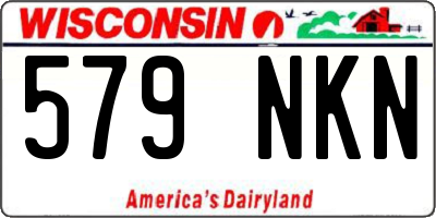 WI license plate 579NKN