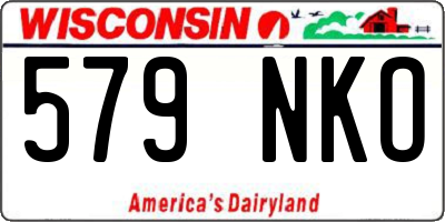 WI license plate 579NKO