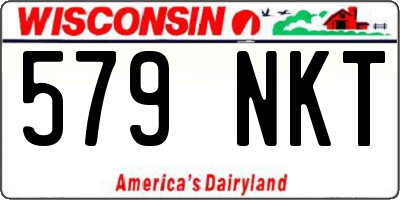 WI license plate 579NKT
