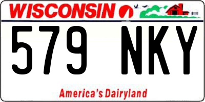 WI license plate 579NKY