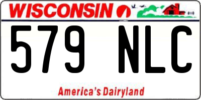 WI license plate 579NLC