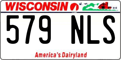 WI license plate 579NLS