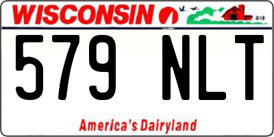 WI license plate 579NLT