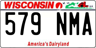 WI license plate 579NMA