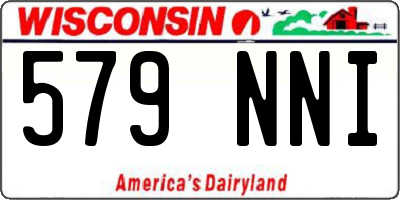 WI license plate 579NNI