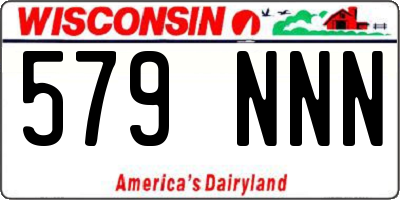 WI license plate 579NNN