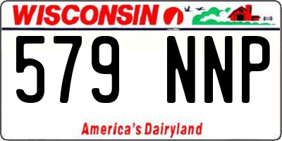 WI license plate 579NNP