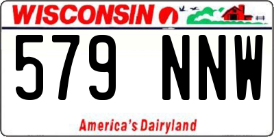 WI license plate 579NNW