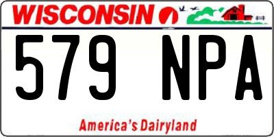 WI license plate 579NPA