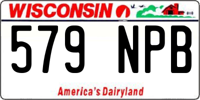 WI license plate 579NPB