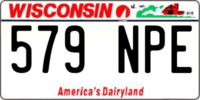 WI license plate 579NPE