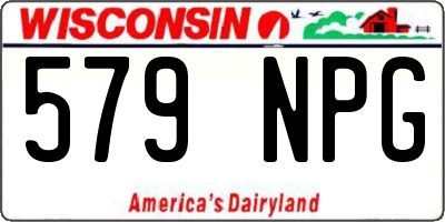 WI license plate 579NPG