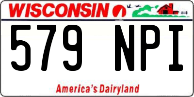 WI license plate 579NPI