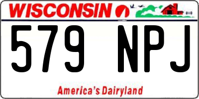 WI license plate 579NPJ