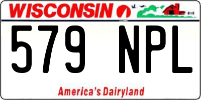 WI license plate 579NPL