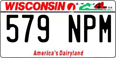 WI license plate 579NPM