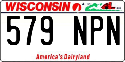 WI license plate 579NPN