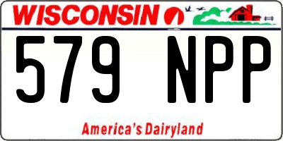 WI license plate 579NPP