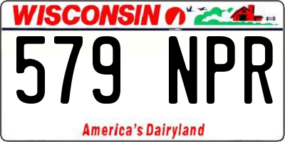 WI license plate 579NPR