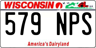 WI license plate 579NPS