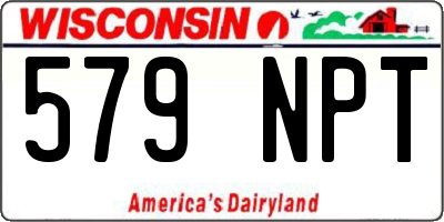 WI license plate 579NPT