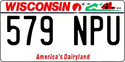WI license plate 579NPU