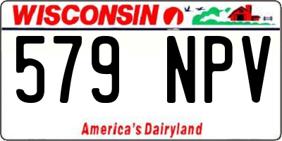 WI license plate 579NPV