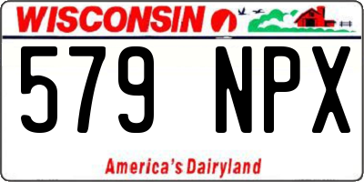 WI license plate 579NPX