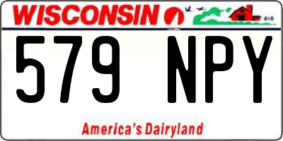 WI license plate 579NPY