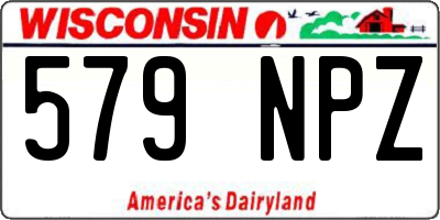WI license plate 579NPZ