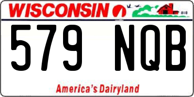 WI license plate 579NQB