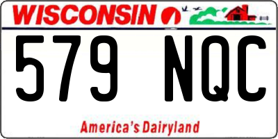WI license plate 579NQC