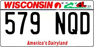 WI license plate 579NQD
