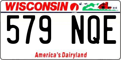 WI license plate 579NQE