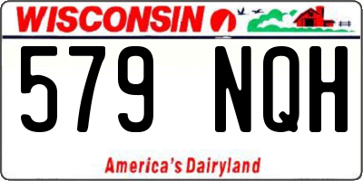 WI license plate 579NQH