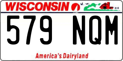 WI license plate 579NQM