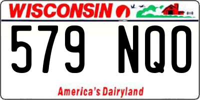 WI license plate 579NQO