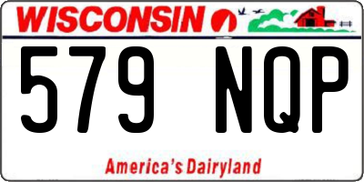 WI license plate 579NQP