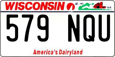WI license plate 579NQU